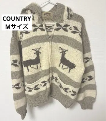 COUNTRY 후드 부착 집업 스웨터