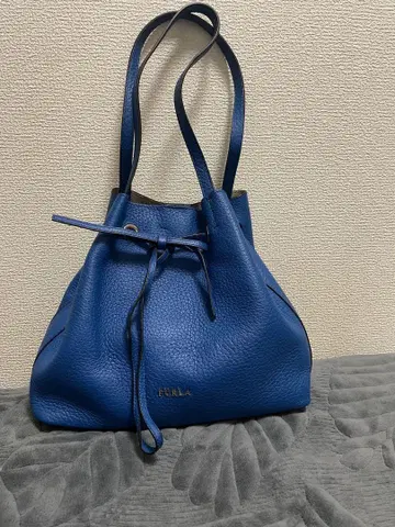 FURLA 파랑 가죽 버킷 백