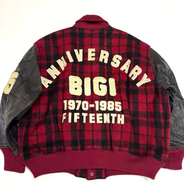 레어 BIGI 바시티 자켓 80s 빈티지 바시티 자켓 블루종 가죽