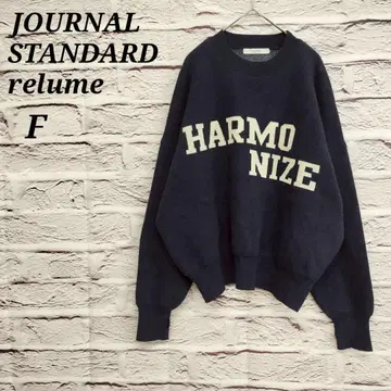 저널 스탠다드 리룸 [ F ] HARMONIZE 로고 니트 네이비