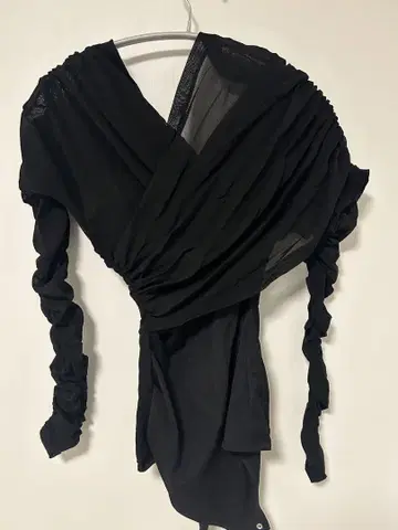 [FETICO] TULLE GATHERED BODYSUIT