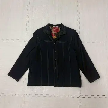00s 빈티지 블랙 자켓 꽃무늬 아카이브 아메카지 y2k