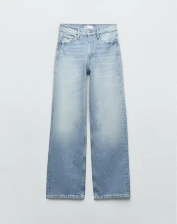 ZARA 라이트 블루 와이드 레그 데님