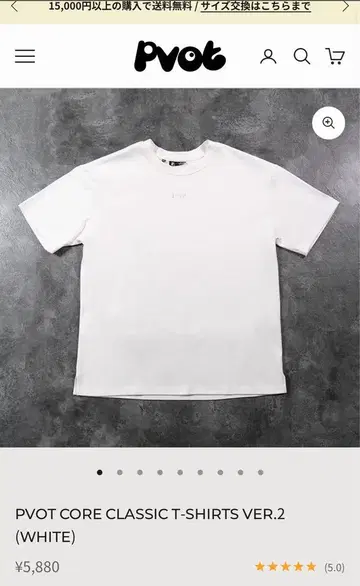 PVOT CORE CLASSIC T-SHIRTS VER.2 (화이트)