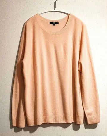 UNIQLO 캐시미어 3D 크루넥 스웨터 3XL 라이트 핑크