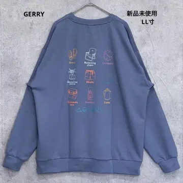[미사용 새상품] GERRY 제리 백 프린트 트레이닝복 블루 LL 사이즈