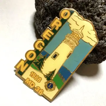 OREGON 오리건 1988 라이온즈 클럽 핀 배지 등대 골드색 03