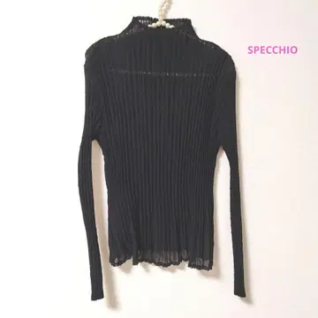 스페치오 플리츠 하이넥 티셔츠