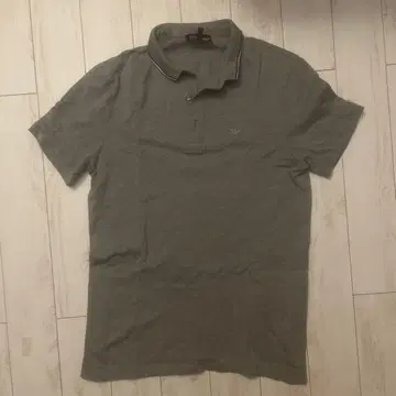 EMPORIO ARMANI 그레이 피케 셔츠