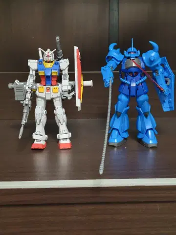 HG 1/144 건담(THE ORIGIN판) & 구프 완성품 2점 세트