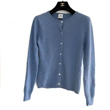 이세탄 미츠코시 캐시미어 100% 가디건 블루