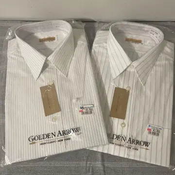 GOLDEN ARROW 드레스 셔츠 화이트 스트라이프 CHOYA 2점
