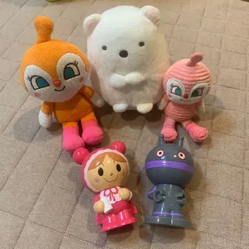 호빵맨 캐릭터 봉제 인형 피규어 5체 세트