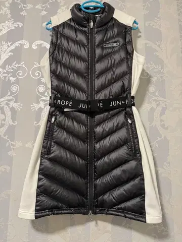 준&로프 플리스 콤비 다운 원피스 로고 벨트 포함