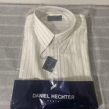 DANIEL HECHTER 화이트 스트라이프 셔츠 L 사이즈