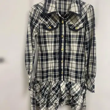 체크 무늬 3단 스커트 원피스 헤이세이 갸루 y2k 공주 갸루 하드코어