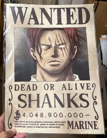 ONE PIECE 해군 발행 공식 수배서 ( 샹크스 )