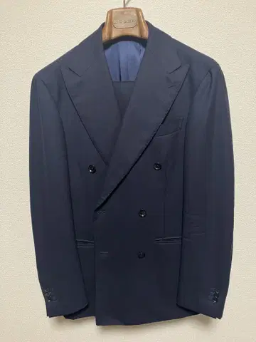 링 재킷 네이비 더블 브레스트 수트