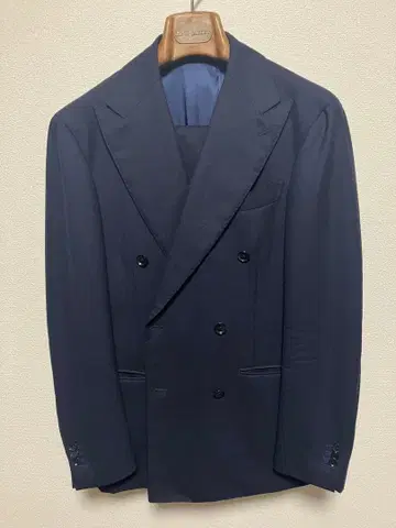 링 재킷 네이비 더블 브레스트 수트