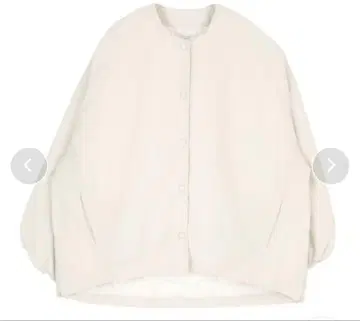 titivate 노카라 패딩 자켓 화이트