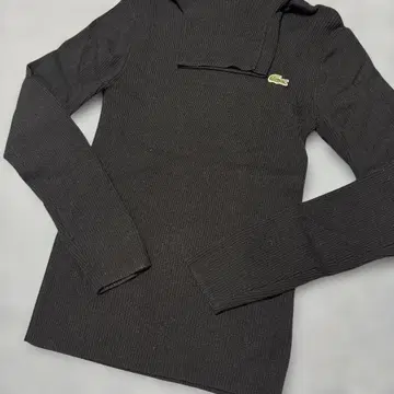 LACOSTE 라코스테 빔즈 긴팔 니트 36 블랙 립 편직 니트