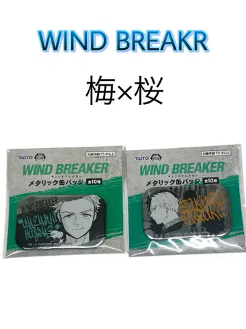 WIND BREAKER 메탈릭 캔뱃지 매실 x 벚꽃