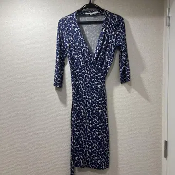 DIANE von FURSTENBERG 하트 무늬 원피스 랩 원피스