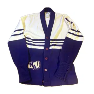 80s 와펜 니트 가디건