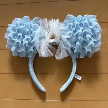 도쿄 디즈니 리조트 머리띠 프릴 미니 스카이블루