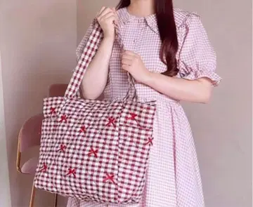 시마무라 아오키 미사코 퀼팅 토트백 새상품