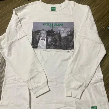 GUESS 그린 라벨 프린트T셔츠