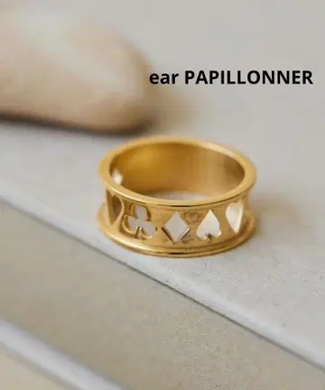[ ear PAPILLONNER ] 수트 마크 반지 골드