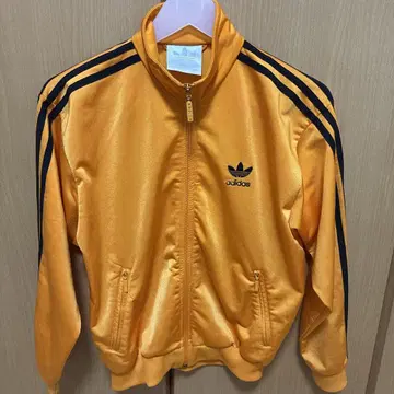 80's 아디다스 파이어버드 트랙 자켓 오렌지 블랙