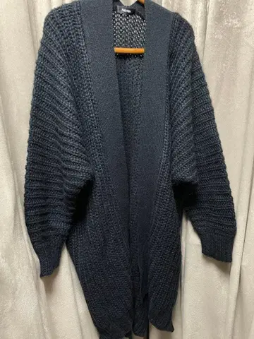 주말 한정판 가격 인하! 네넷 롱 가디건 니트 코트 블랙 모헤어 혼방