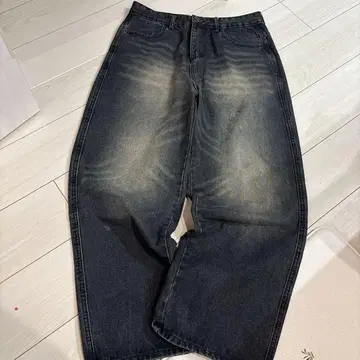 빅 실루엣 데님 블랙 데님 XL
