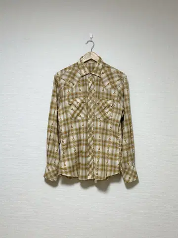 빈티지 패턴 자수 웨스턴 셔츠 60s 70s 레어