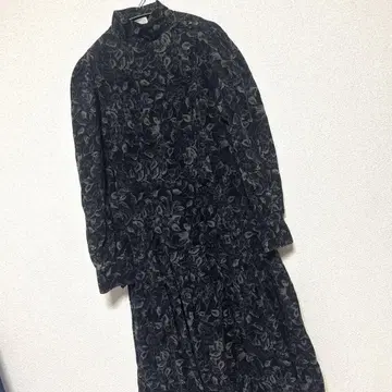 일본제 로라 애슐리 원피스 A라인 롱 올 패턴 코듀로이