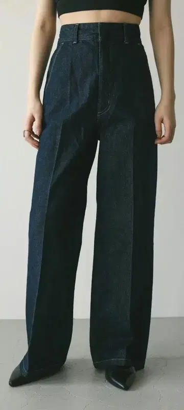 스타일 믹서기 센터 프레스 와이드 데님 레어 L 사이즈