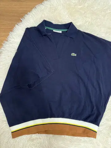 LACOSTE 네이비 피케 셔츠 36