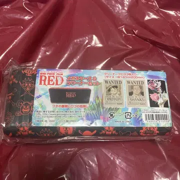 원피스 클리어 파우치 & 그리팅 세트 필름 RED