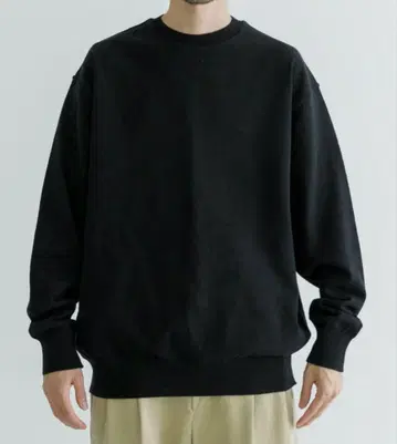 Yonetomi WAVE COTTON KNIT PULLOVER BLACK