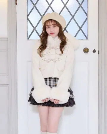 리즈리사 비쥬 리본 숏 후드코트