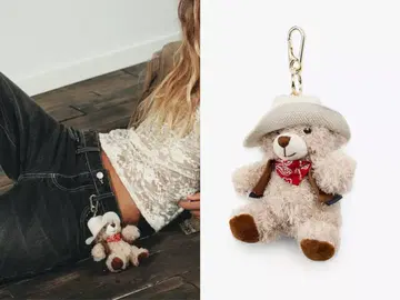 이번 시즌 ZARA 카우보이 베어 키링 곰 백참