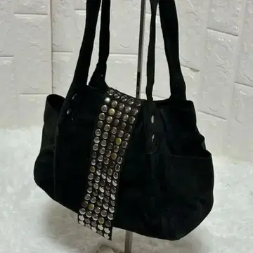 TRES 스터드 장식 가죽 토트백 Y2K