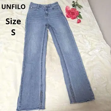 [ 오샤레 UNFILO ] 밑단 커팅 데님 팬츠 사이즈 S