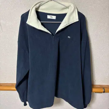 네이비 플리스 하프 지퍼 자켓