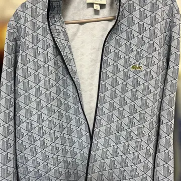 LACOSTE 모노그램 기하학 패턴 저지 US L
