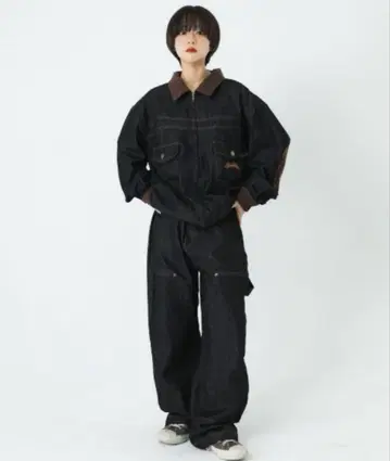 WudgeBoy 다크 그레이 와이드 팬츠