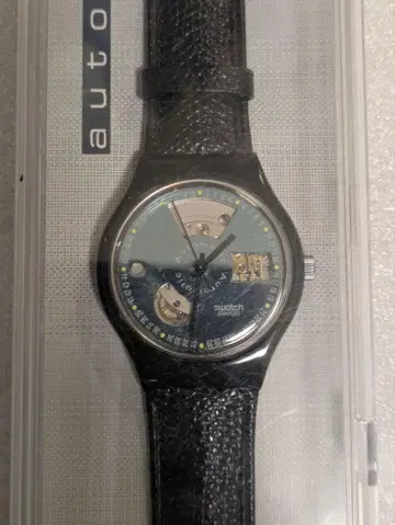 미사용품. 1991 Swatch AUTOMATIC BLACK MOTION