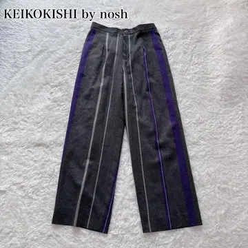 KEIKOKISHI by nosh 와이드 팬츠 울 스트라이프 M